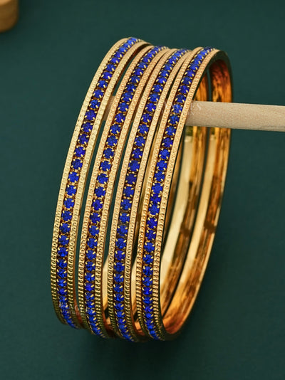 White Artificial Diamond Bangles Set of 4 | Premium White Diamond Designer Bangles