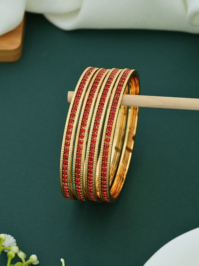 Best Artificial Diamond Bangles Online | Premium Red Diamond Fashion Bangles