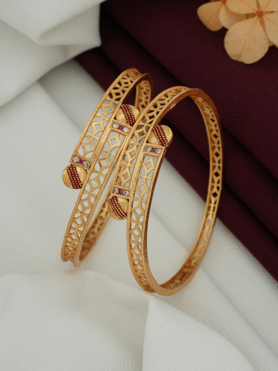 Women Artificial Bangles for Daily Use | Stylish & Comfortable Bangles for Women (1 Pair)