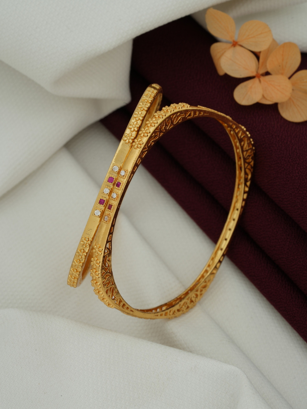 Stylish Square Shape Bangles for Girls | Everyday Wear Jewellery (1 Pair)