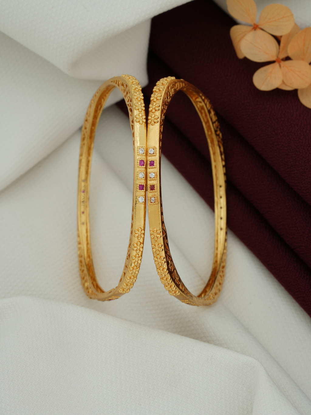 Stylish Square Shape Bangles for Girls | Everyday Wear Jewellery (1 Pair)