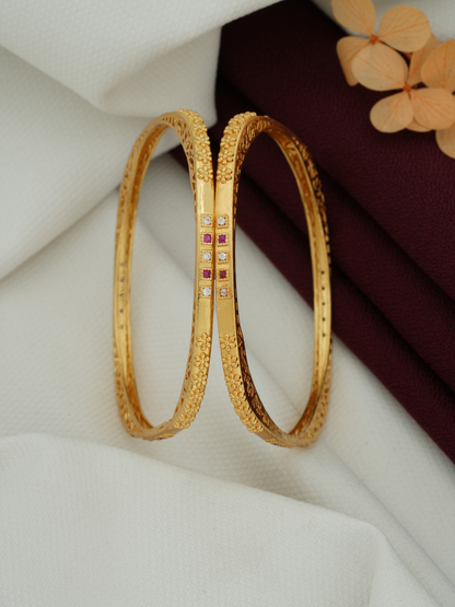 Stylish Square Shape Bangles for Girls | Everyday Wear Jewellery (1 Pair)