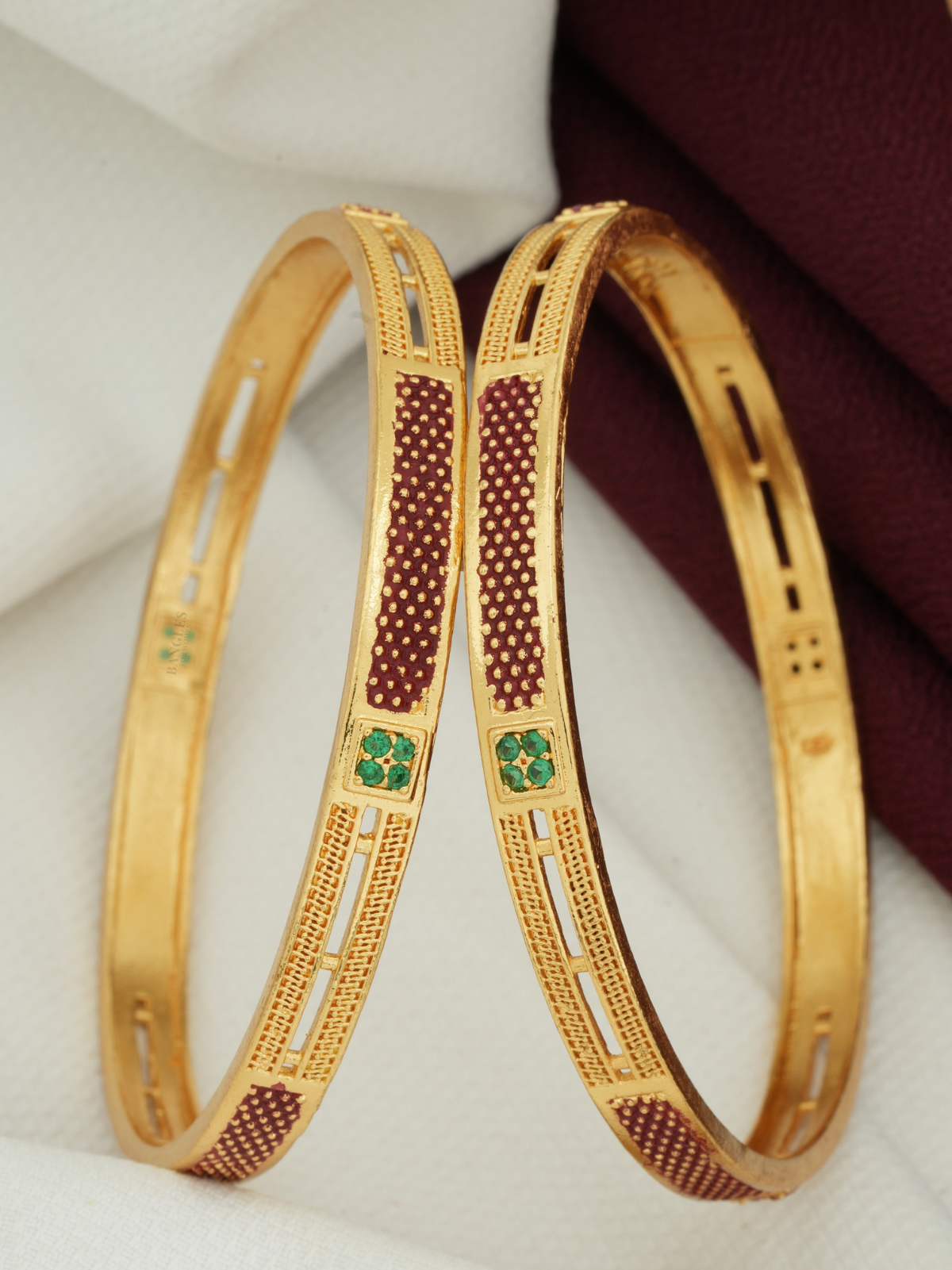 Women Gold Plated Bangles for Daily Use | Stylish & Elegant Bangles for Women (1 Pair)