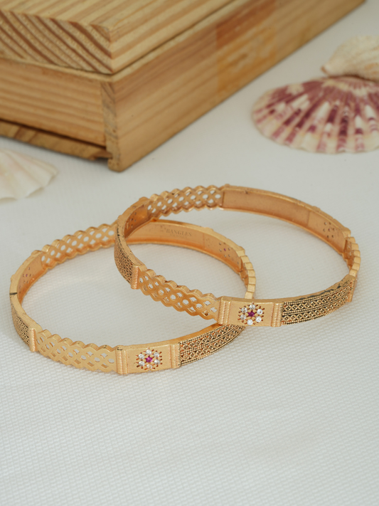 Modern Daily Wear Bangles | Affordable Artificial Bangles Online for Women (1 Pair)