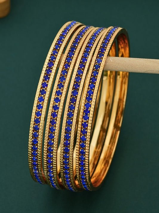 White Artificial Diamond Bangles Set of 4 | Premium White Diamond Designer Bangles