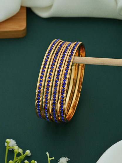 White Artificial Diamond Bangles Set of 4 | Premium White Diamond Designer Bangles