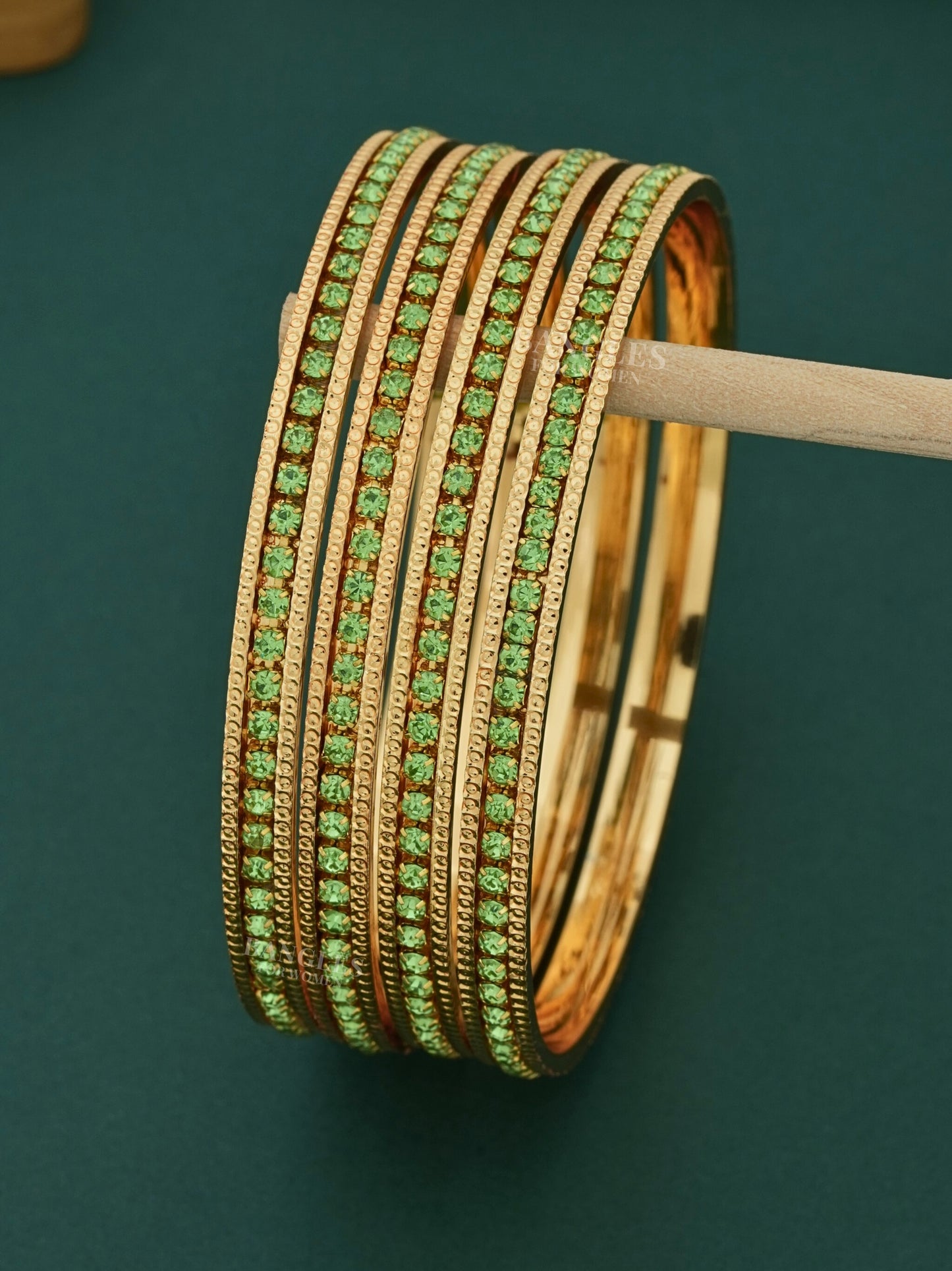 Diamond Bangles Design | Charming Green Diamond Exclusive Bangles