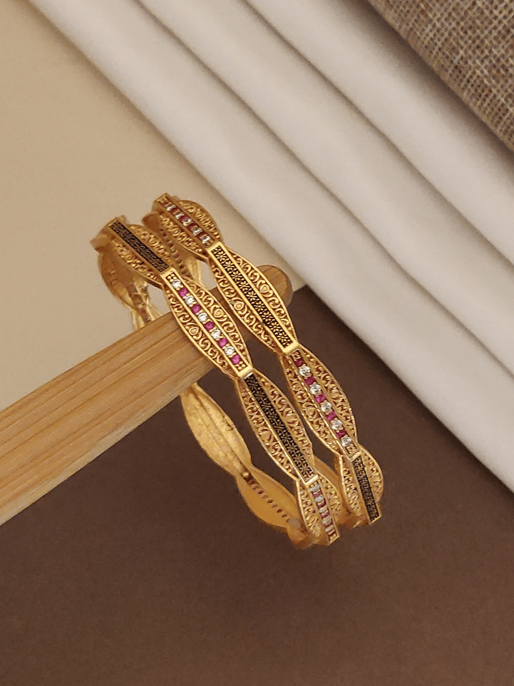 Antique Gold Plated Bangles for Women