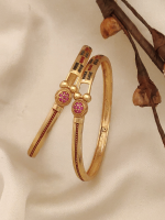Women Gold Plated Bangles | Elegant Round Design