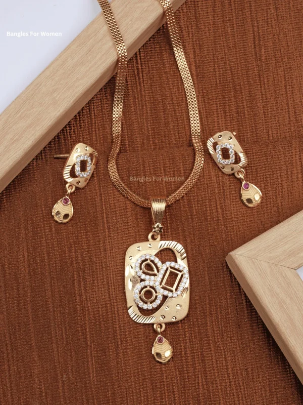 1 Gram Gold Pendant Set Artificial