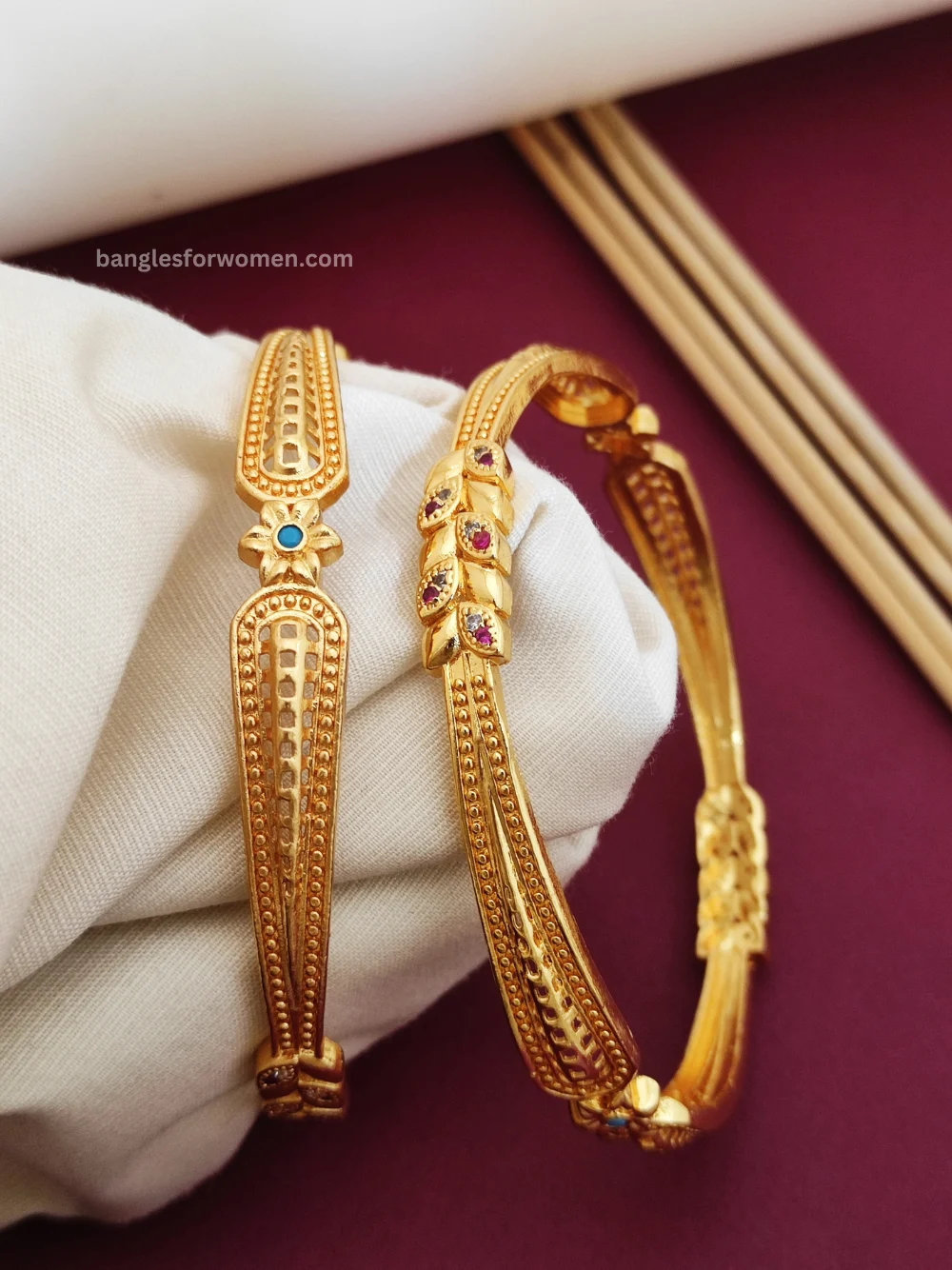 Gold Plated Bangles for Daily Use