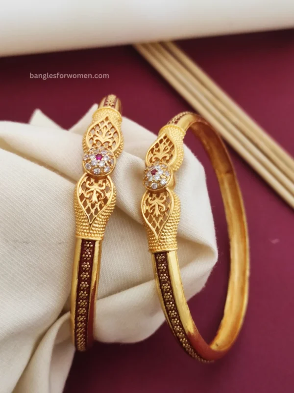 Fancy Bangles Online Shopping with Price Stylish Gold Plated Bangles for Women